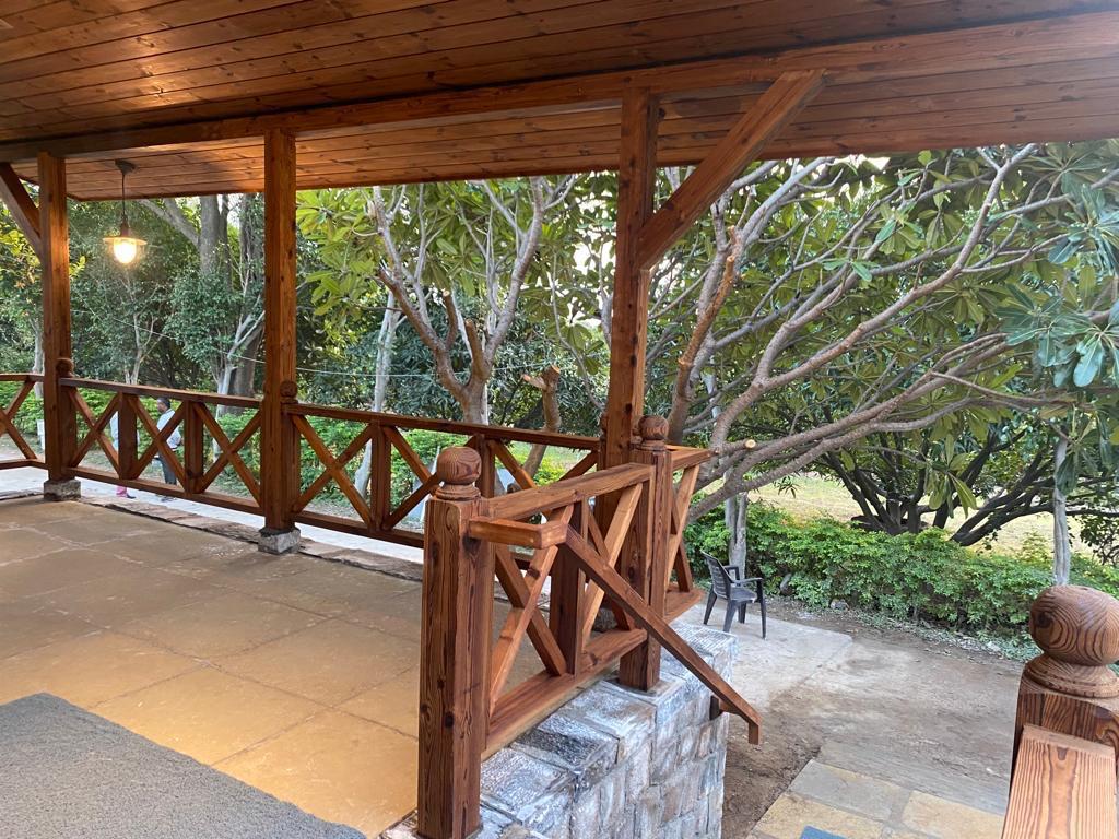 Bamboo-Ceiling Garden Veranda, Kanpur